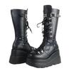 Women High Boots Cosplay Mid-calf Boots High Platform Wedges Boots 2025 Autumn Winter New Designer Gothic Shoes
