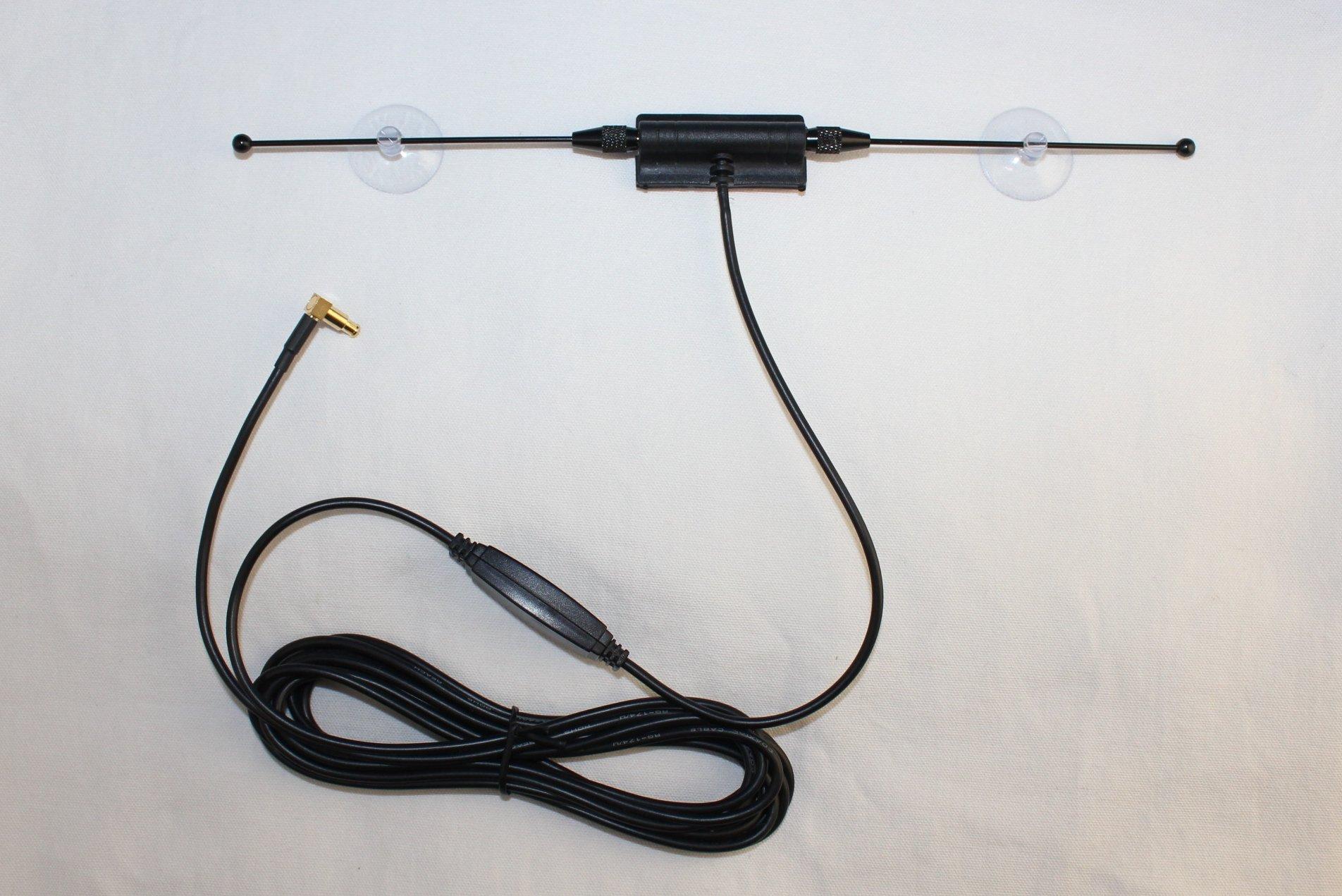 

Compatible with Male TV Antennas Number a suction cup type with a booster for and Also suitable as a film antenna replacement for and MCX-P (Model