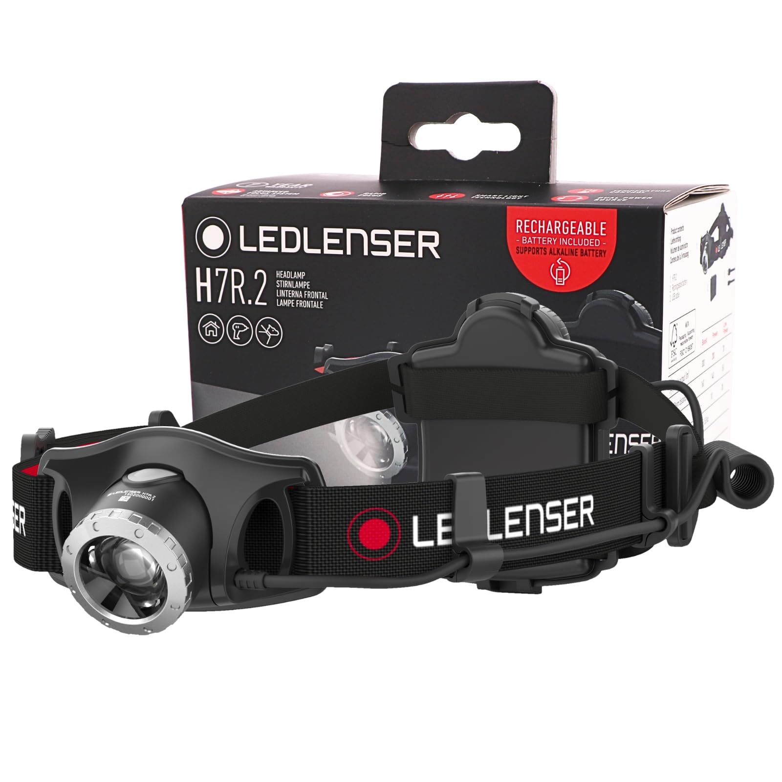 

Светодиодная фара Ledlenser с USB-зарядкой, японская H7R.2 [Оригинальный продукт] красный