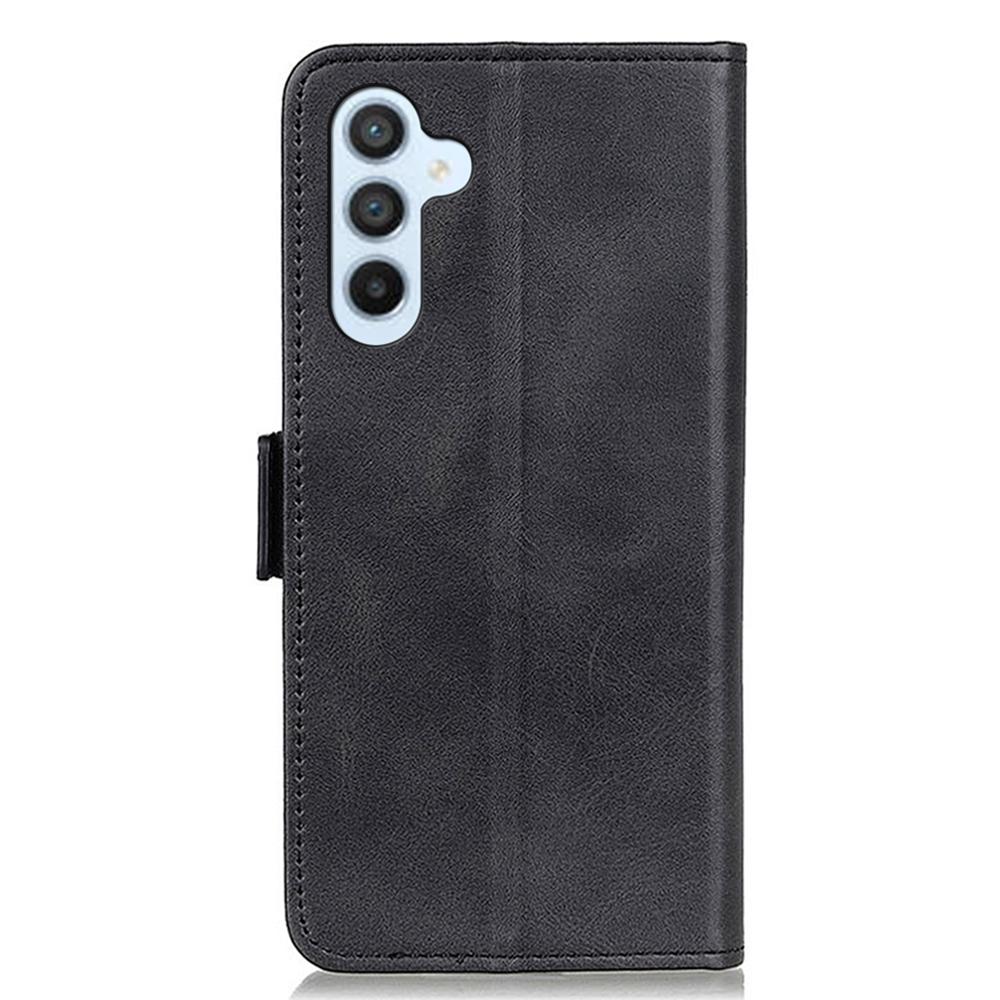For Samsung Galaxy M35 5G Case Stand Cowhide Texture PU Leather Phone Cover