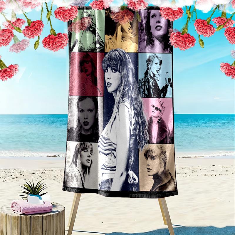 Taylor Print Strandtuch, Großes Weiches Schnelltrocknendes Handtuch für Strand Camping Schwimmen