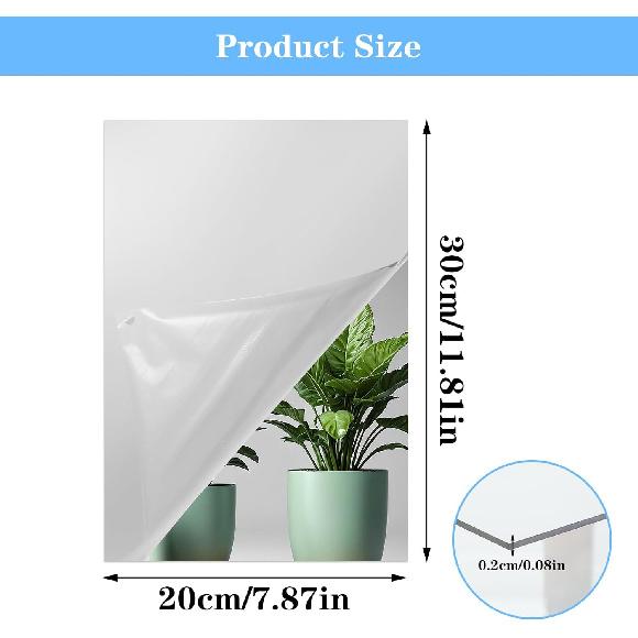 Wall-Mounted Mirror Wall Acrylic Peel Stick On Locker Mirrors Unbreakable Sheet Cut Size Sticky Repair Office Tiles Stickers Tables Ceiling Bedroom
