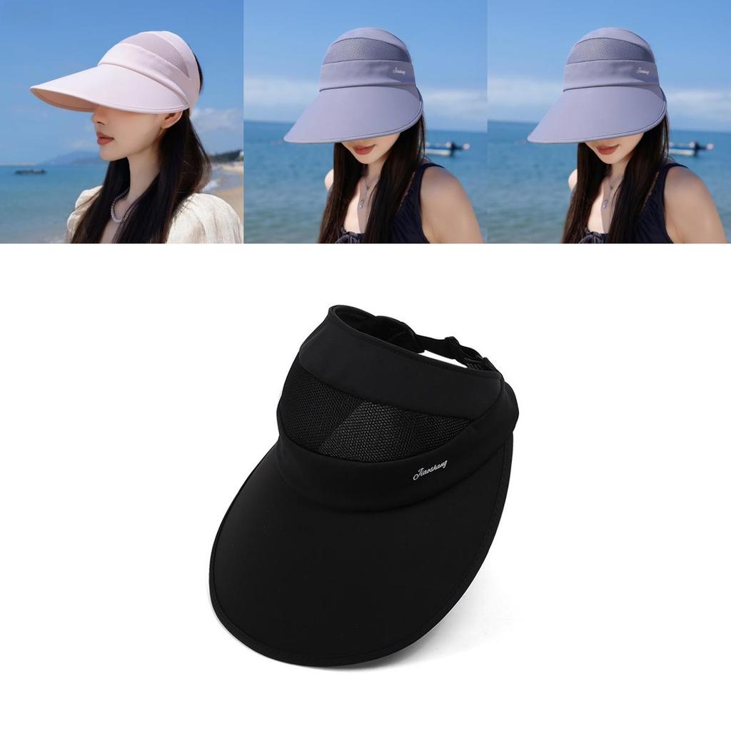Summer Outdoor Wide Brim Sun Hat With Breathable Polyester Fabric For Women Casual Sun Protection