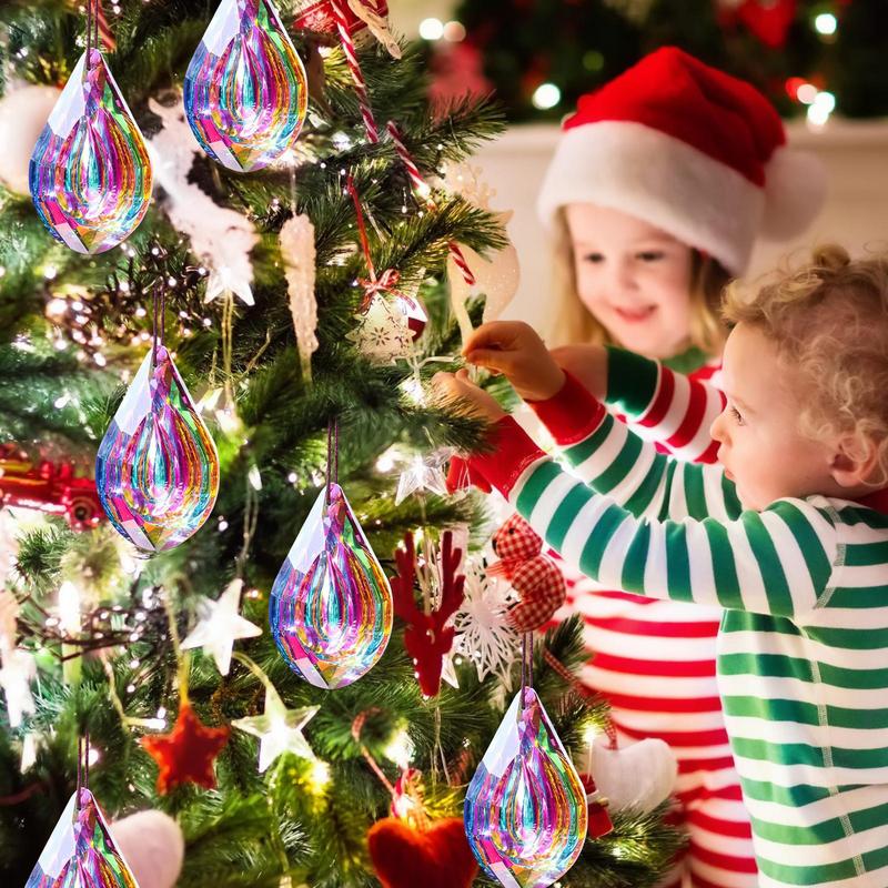 Kristallprisma, oval, für Kronleuchter, Kristall, zum Aufhängen, DIY, Sonnenfänger, Anhänger, Regenbogenmacher, 1 Stück