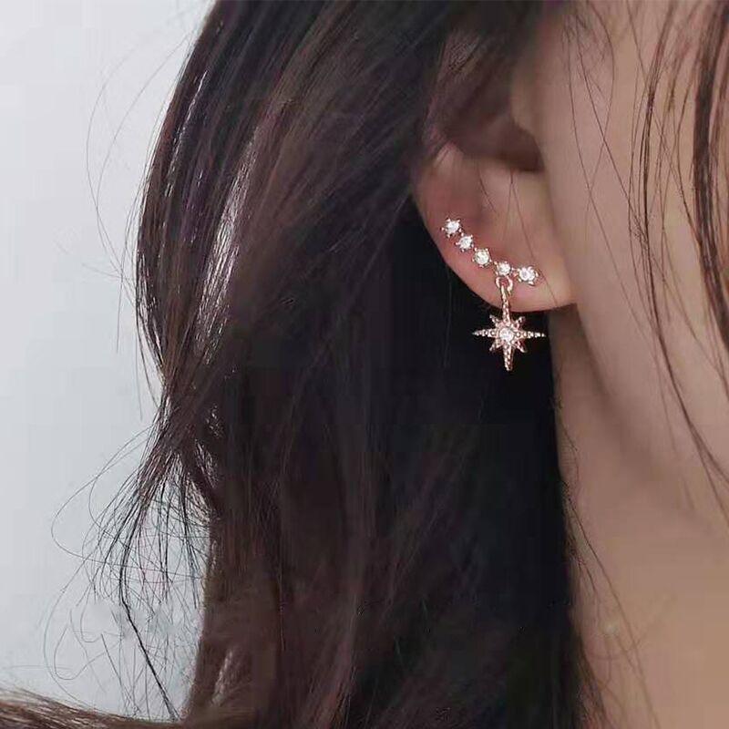 Fashion Women'S Swing Earrings Star Rubber Chain Earrings Fashion Women'S Long Pendant Women'S Simple Jewelry Gift