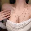 Sommer Sexy Brystkjede BH Bikini Metall Kroppskjede Smykker for kvinner Strandsele Krystall Kroppskjededekorasjon Smykker