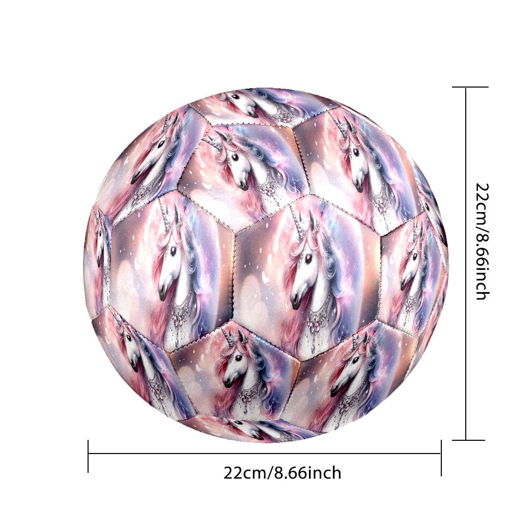1pc Magical Unicorn Dreams Size 5 Soccer Ball Professional Match Training Football Indoor &Outdoor Sports Ball Lightweight Durable C6576