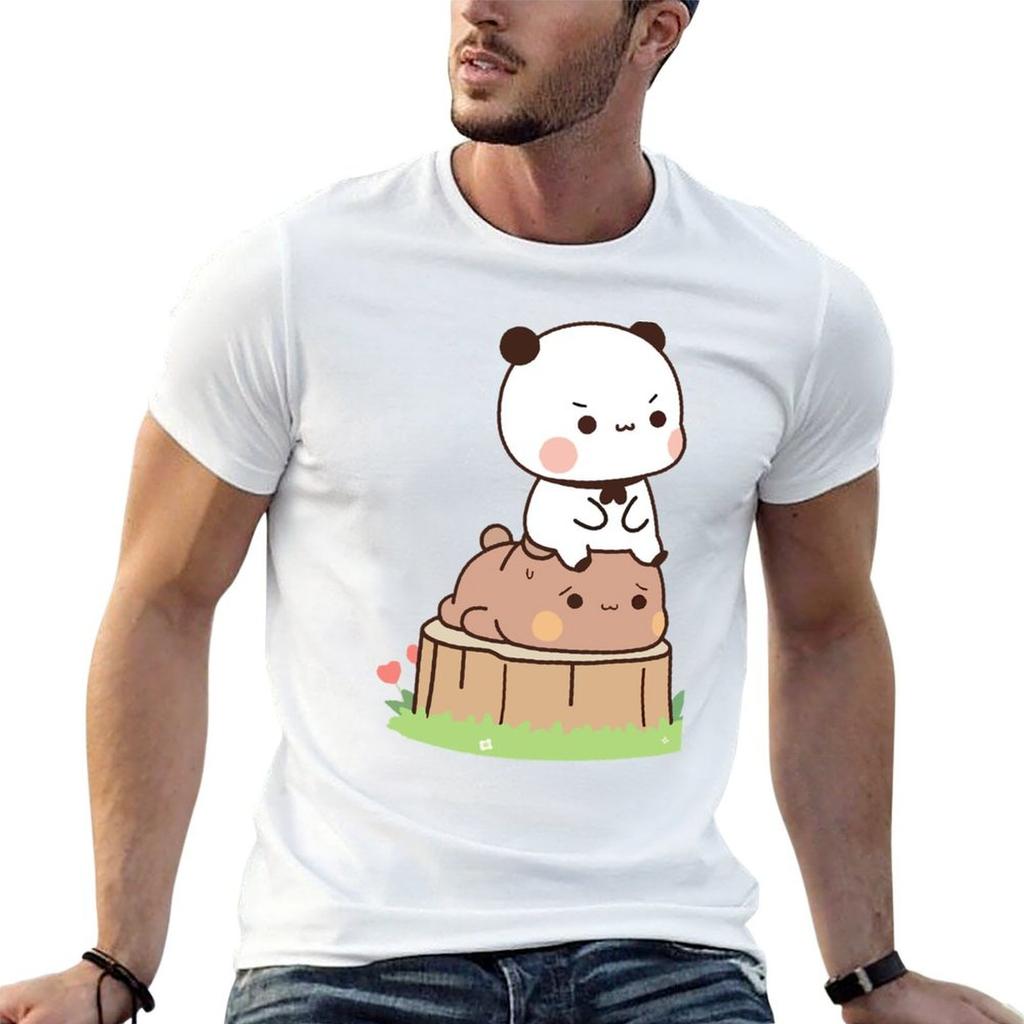 Panda Bear Hugs Love TShirt Plus Size Basic Cotton TShirt