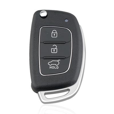 Capa de Chave Canivete com 3 Botões Controle Remoto de Carro Capa Estojo para Chaveiro para Hyundai Novo IX35 IX25 IX45