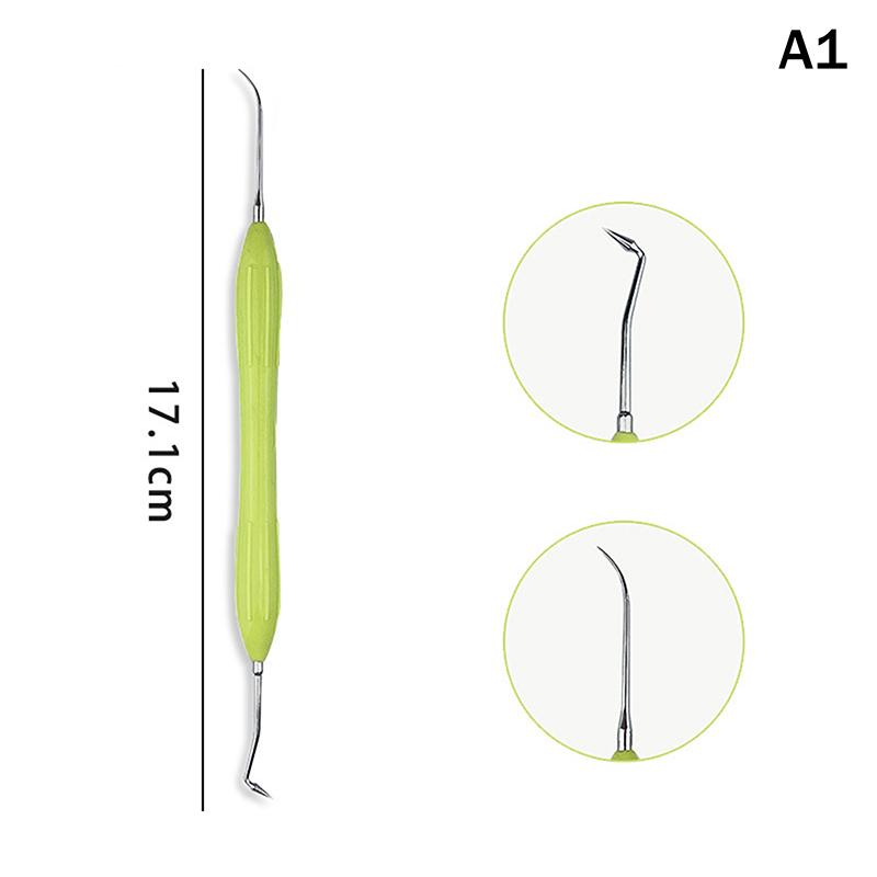1/7Pcs Dental Double Silicone Handle Resin Filler Spatulas Composite Filling Surgical Instrument Dentist Tools