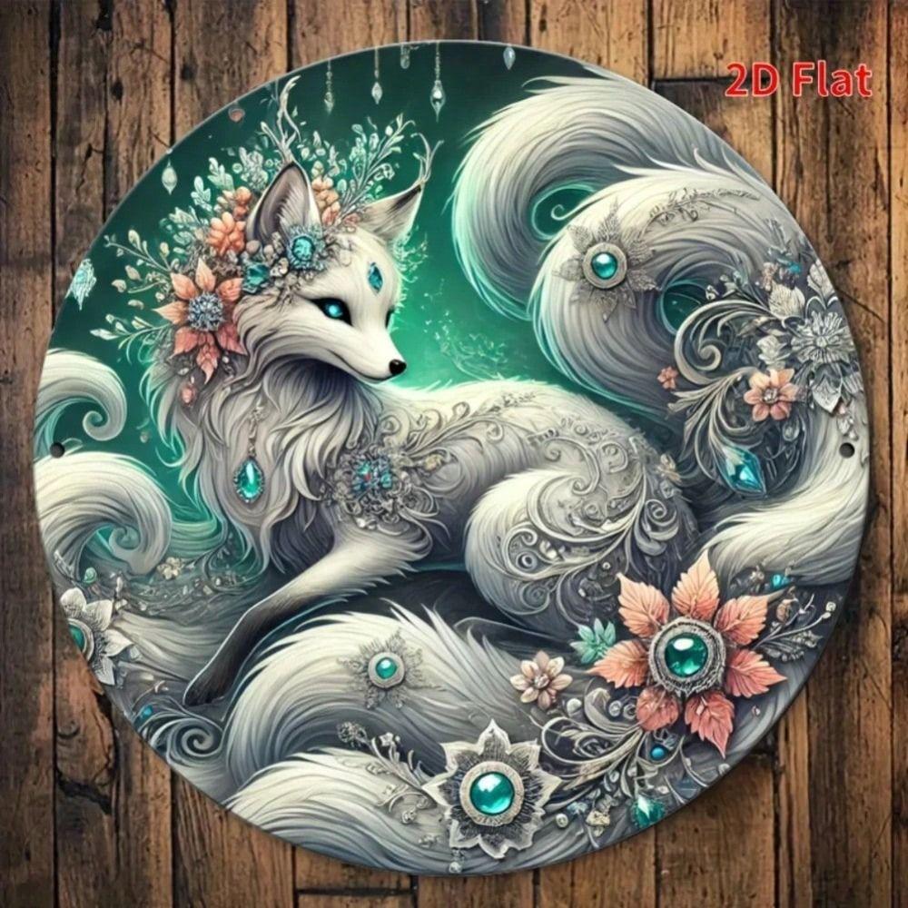 Handmade Metal Tin Plate Wall Art Home Decor 20x20cm