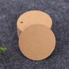Pack of 100 Round Blank Kraft Tags with 20m Hemp Rope for Hanging, Baking, and Gift Packaging.