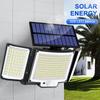 328/348/100 LED Solar Lights Outdoor Security Lights With Remote Control Motion Sensor Lights 270° Angle Flood Wall Lamp Waterproof
