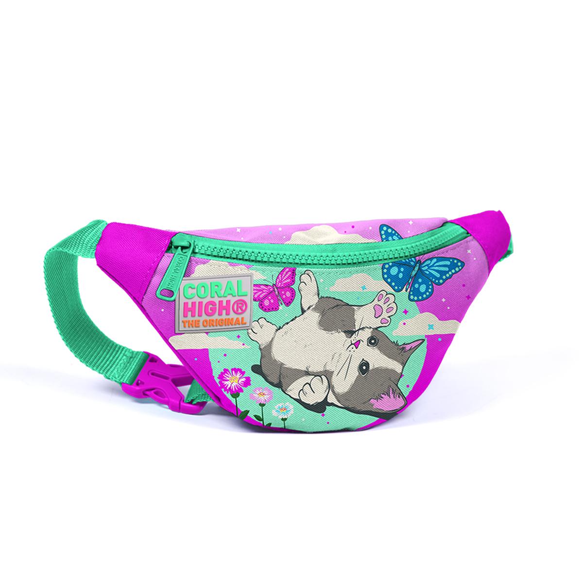 

Coral High Kids Water Green Pink Поясная сумка с рисунком кота 22407