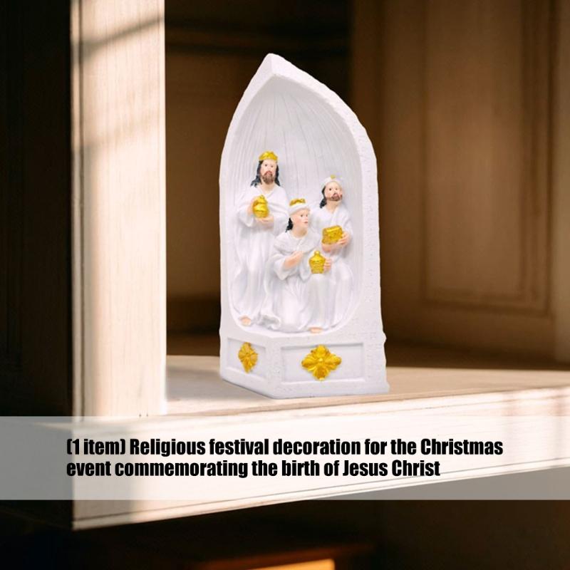 Detailed Christ Birth Figurine Permanent Rosin Holiday Highlight for Yearlong Religious Display