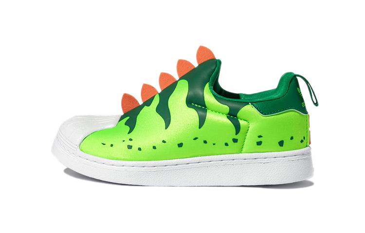 

Adidas Originals SUPERSTAR 360 Casual Abrasion Resistant Low top Kids Skateboarding Shoes Green GX3263 33