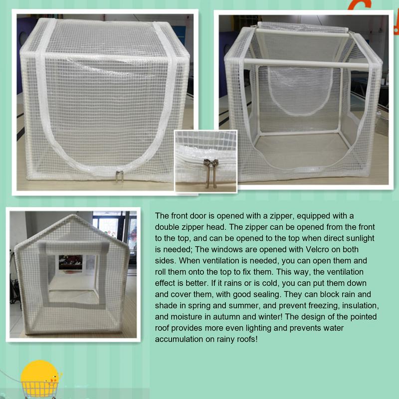 Mini Greenhouse Outdoor Flower House Easy Set Up UV Protected Thickened PE Cover Roll-up Zippered Window Patio For Outdoor