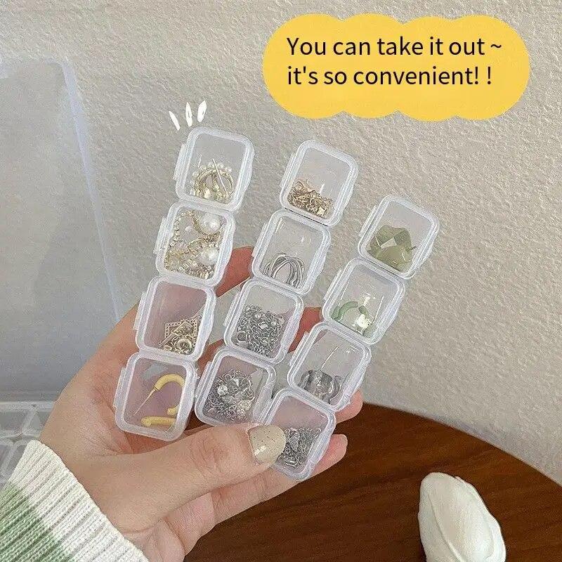 Nail Art Tools Jewelry Storage Box Jewelry Divided into 56 Transparent Detachable Boxes Jewelry Storage Box