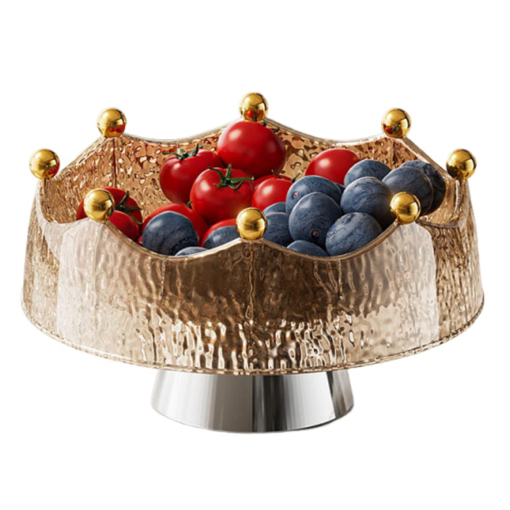 Plastic Fruit Water-Filtering Bowl Creative Salad Plate Fork Set Fruit Serving Plate  Picnics