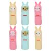 6 Pcs Lip Balm Tube Kit Empty Cartoon Animal Shape Makeup Tools for DIY Homemade Lipstick