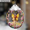 1pc Elf Butterfly Acrylic Ornament, Stained Effect Decor for Home/Car/Bar/Bedroom, White Elephant & Seasonal Gift