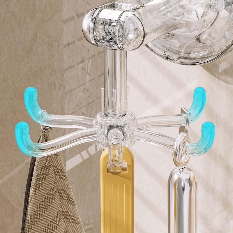 Hak kuchenny z przyssawką, obrotowy hak samoprzylepny, sześciopazurowy, wielofunkcyjny, bezuderzeniowy, łyżka elektryczna, stojak na łopaty, stojak do przechowywania