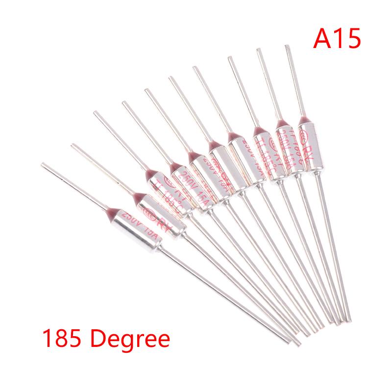 10Pcs Tf Thermal Fuse Ry 15A 250Vtemperature 121C 125C 128C 130C 135C 140C 145C 150C 155C 160C 165C 167C 175C 180C 185C 192C