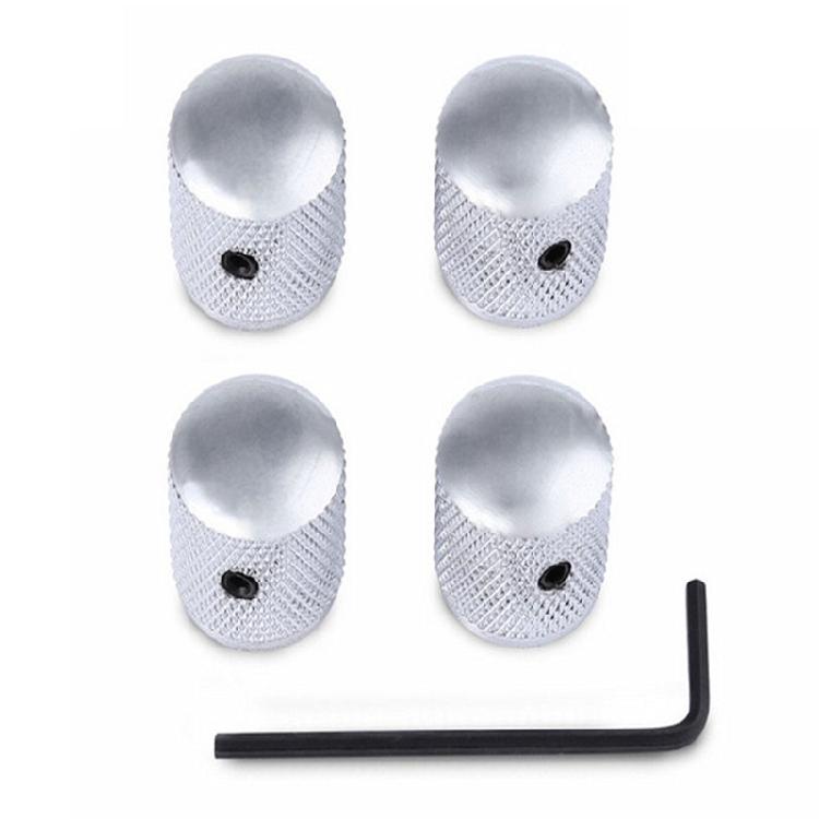 4PCS Guitar Knobs with Round Shape Metal Guitar Accessories Guitar Control Knobs for Enhancing Volumes and Tone Control