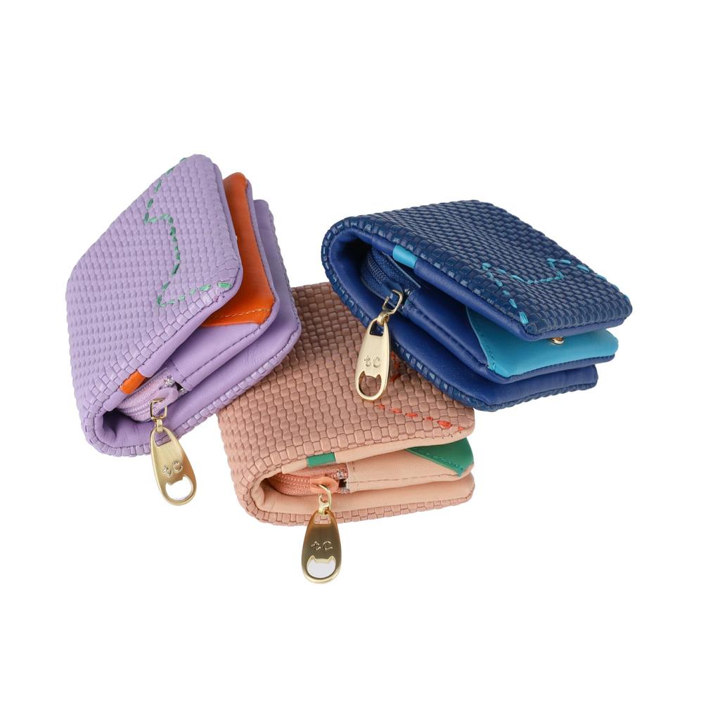 Tsumori Chisato Bi-fold Mini Wallet with Embossed Mesh