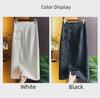 Retro Chinese-Style High-Waist Jacquard Skirt with Beaded Buttons & Hip Slit for Women - Spring/Summer Collection