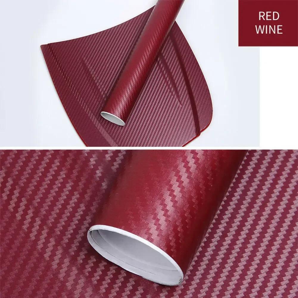 Car 3D Carbon Fiber Roll Film DIY Decorative Stickers Auto Styling Computer Laptop Skin Carbon Fiber Vinyl Film Decals 30x127cm