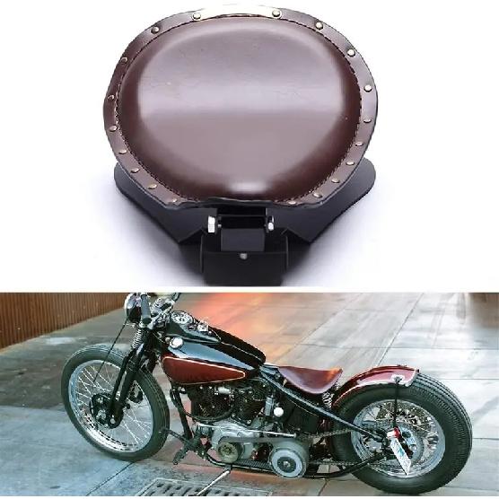 Brown Motorcycle Solo Seat Fits for Sportster XL 1200 883 48 Dyna Chopper Bobber and More