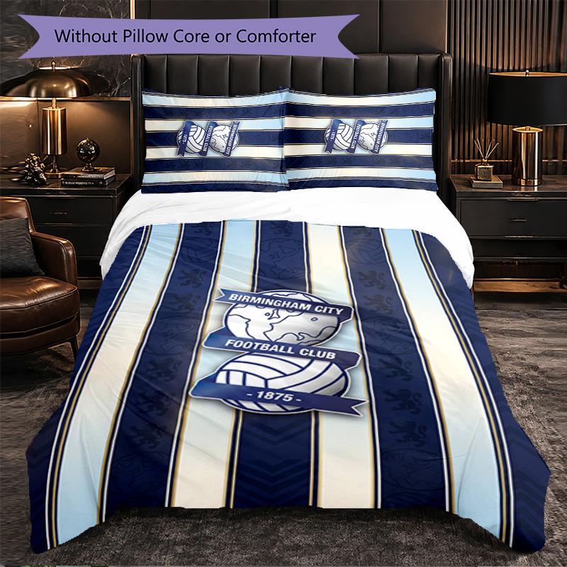 Birmingham City Themed Bedding 3Pcs Duvet Cover Set Decorative Bed Linen For Teen Room Home Decoration