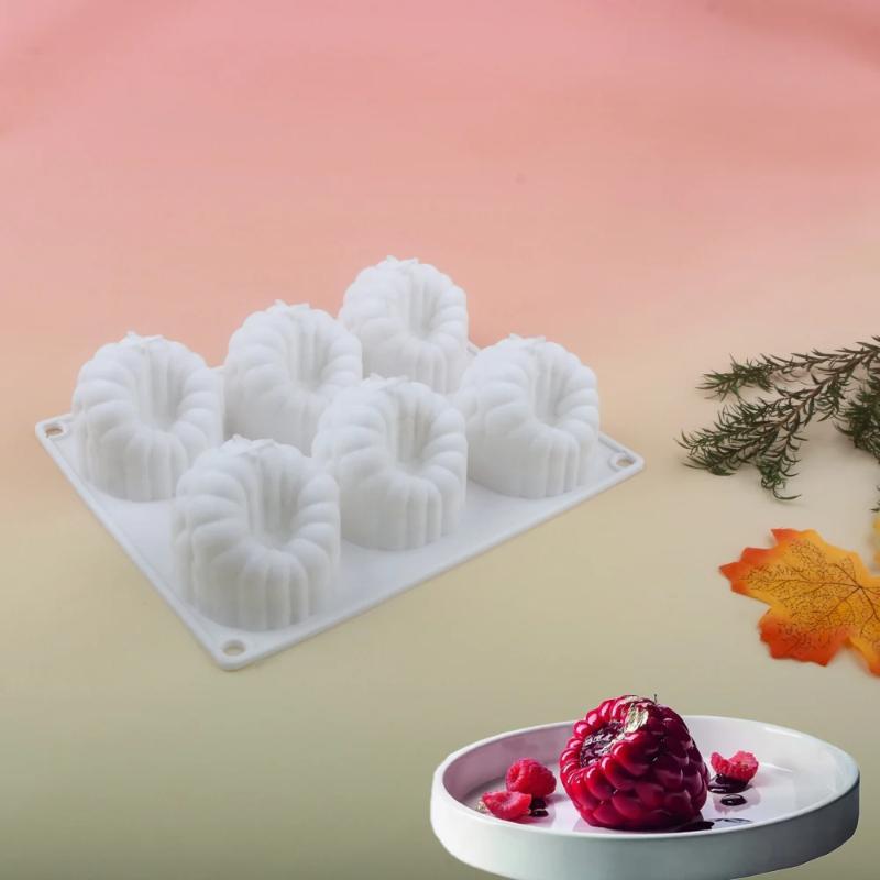 Raspberry Mousse Silicone Mold, In the French  Style Raspberry Shape for Chocolate Desserts and Baking