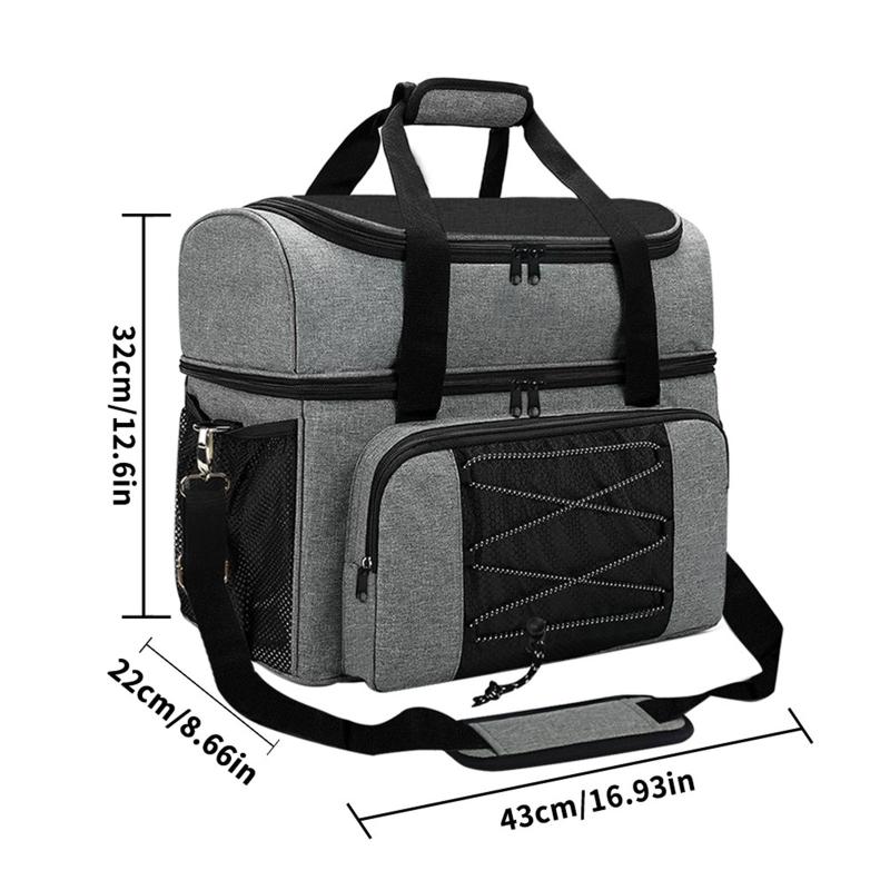 Bowling Ball Bag for Double Balls, Bowling Ball Tote Bag with for Extra Storage Pockets for Bowling Shoes & for Extra Es