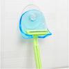 Estante para maquinilla de afeitar de plástico azul transparente, soporte para maquinilla de afeitar, ventosa, afeitadora