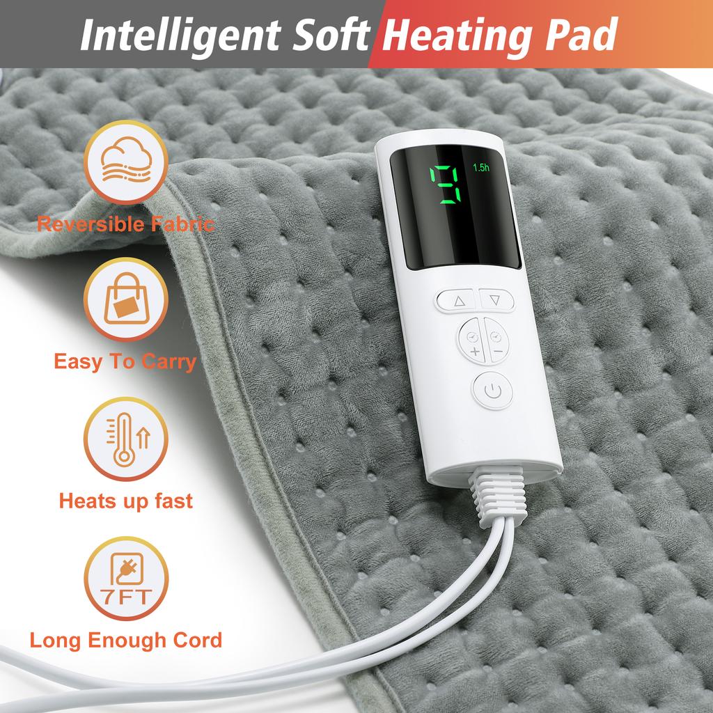 30X60Cm Electric Heating Pad Fast Warm Up 9 Levels Temperature Control for Legs Back Hands Winter Thermal Mat