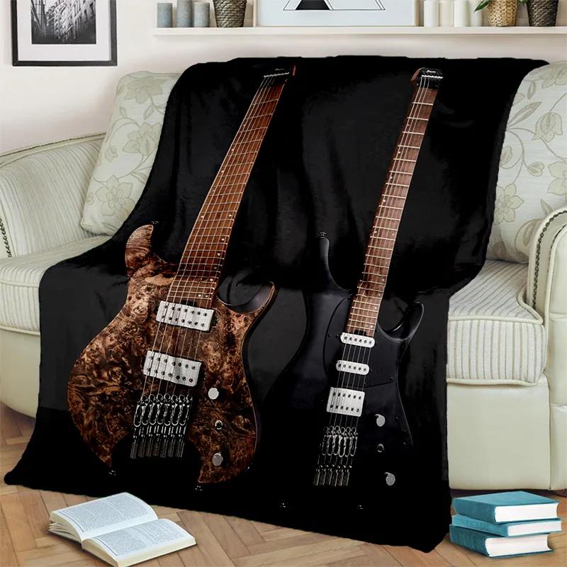 HD Classical Guitar Electric Guitar Blanket,Soft Throw Blanket for Home Bedroom Bed Sofa Picnic Travel Office Cover Blanket Kids