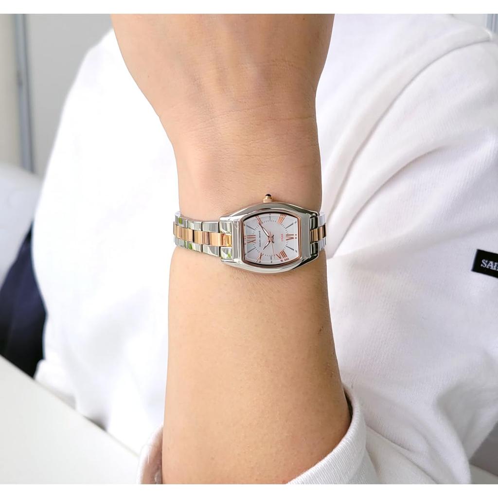 Mauro Geraldi Solar All Stainless MOP MJ058 Watch, Steel, Dial, Women's, (MJ058-1/White)