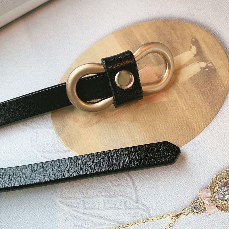 Stylish Women's Smooth Buckle Slim Waist Belt For Versatile Dresses And Denim