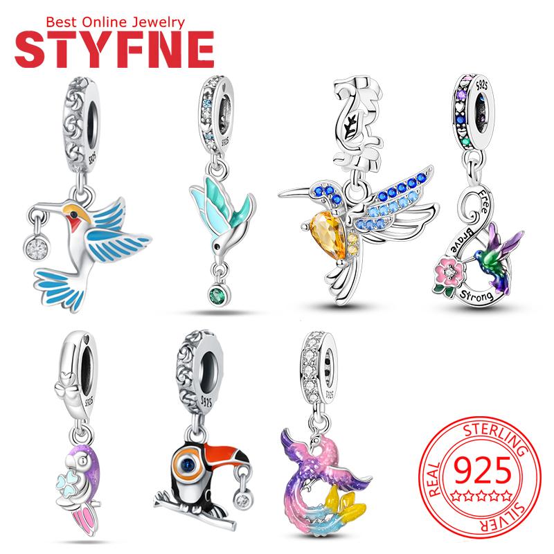 Charms Copper Birds Animal Beads Fit Bracelet Necklace Accessories Bead Jewelry Making Fine Jewelry Gift Diy