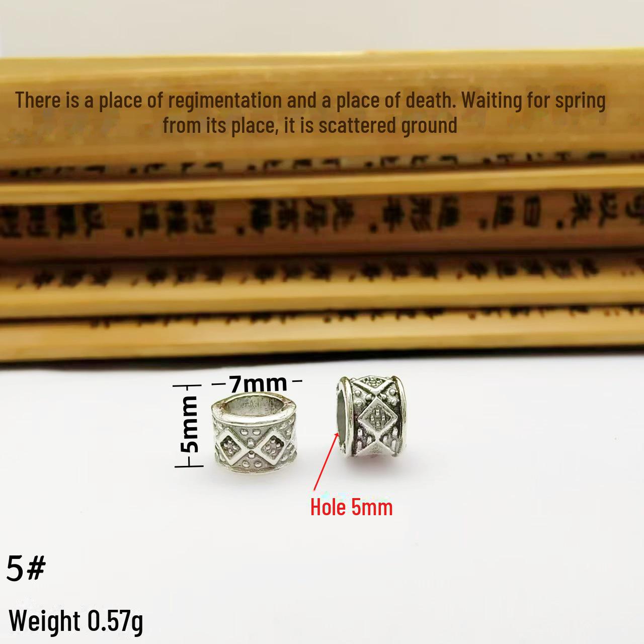 

Ретро тибетские серебряные бусины-бочонки с большим отверстием для самодельных украшений null