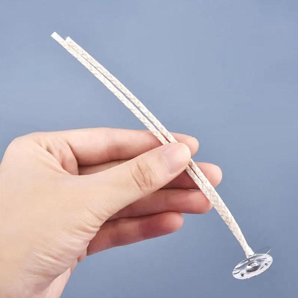 100 Stück/Beutel Bienenwachs-Kerzendochte 9-20 cm Vorgewachst mit natürlichem Sojawachs Baumwolldochte Kerzenherstellung Zubehör 3 Arten von Dochten mit Sockeln