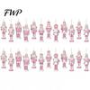 Christmas Souvenir Gifts for Friends Pink Wooden Nutcracker Hanging Ornaments Tree Decorations, Soldier Elegant Figures Seasonal Display Pendants Home