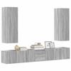 5 Piece TV Cabinet Set Grey Sonoma Particleboard