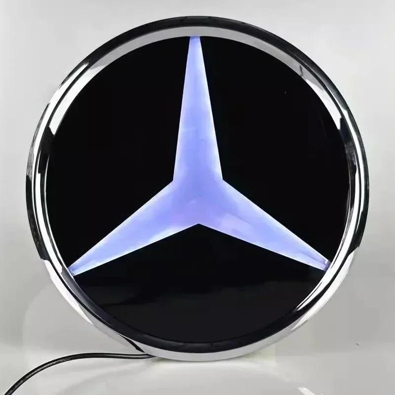 

New C200 E200 For Mercedes Benz Car Front Grill Logo Light 3D LED Badge For Mercedes Benz W447 V-class VITO Emblem Luminous Dec
