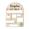 Holz-Nachrichtentafel für das Klassenzimmer, Tafel für den ersten Schultag, Wiederverwendbares, abwischbares Tafeldesign, Kreative Verzierungen, Stabile Basis, Foto-Requisite