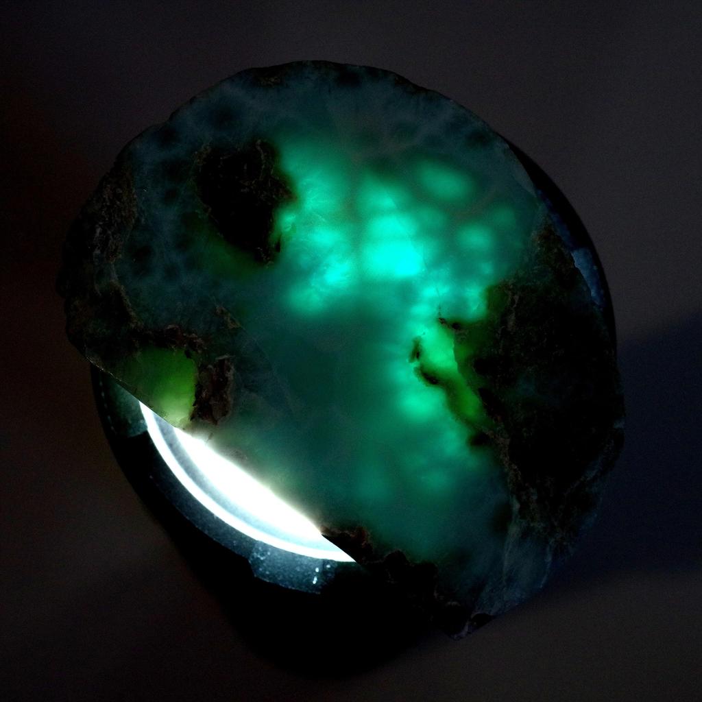 Stein Natürliches Mineral Larimar Exemplar 45x32x13mm Dominikanische [N2 Natural] (Larimar/blauer Pektolith) / (56 "Unikate" ca.. 37 g,