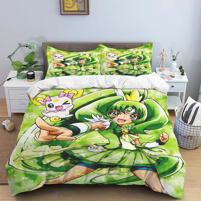 The Three-piece Pretty Cure Bedding Set—which Includes A Duvet Cover and Two Pillowcases—is The Perfect Holiday Choice.