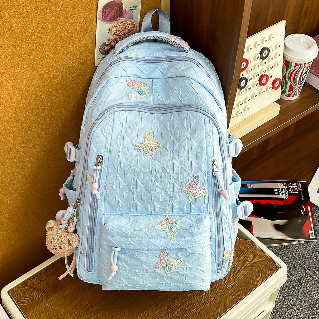 New Simple and Versatile Backpack, Large Capacity, Fresh and Cute Backpack, High Value Class, Primary and Secondary School Students Schoolbag Women